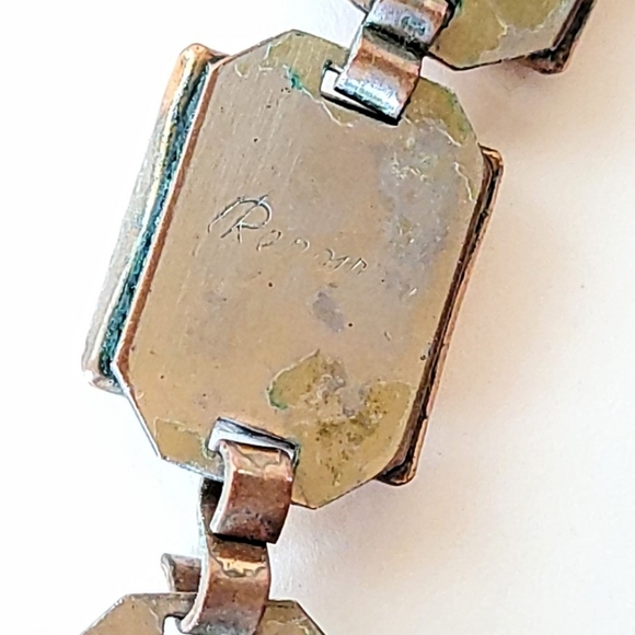 RENOIR COPPER MCM HEAVY SQUARE LINK CHOKER NECKLACE - Picture 8 of 10